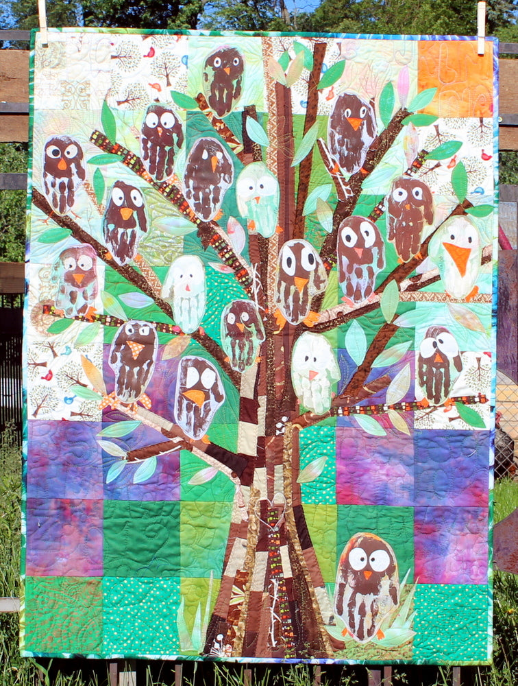 Create a Unique Hand Print Owl Quilt Using HeatnBond