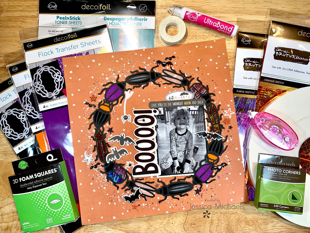 Creepy Things Halloween Week - Booo! Bug Scrapbook Layout
