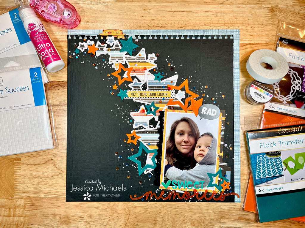 Sweet Memories – Scrapbook Layout with Embossed + Die Cut Plush Papers