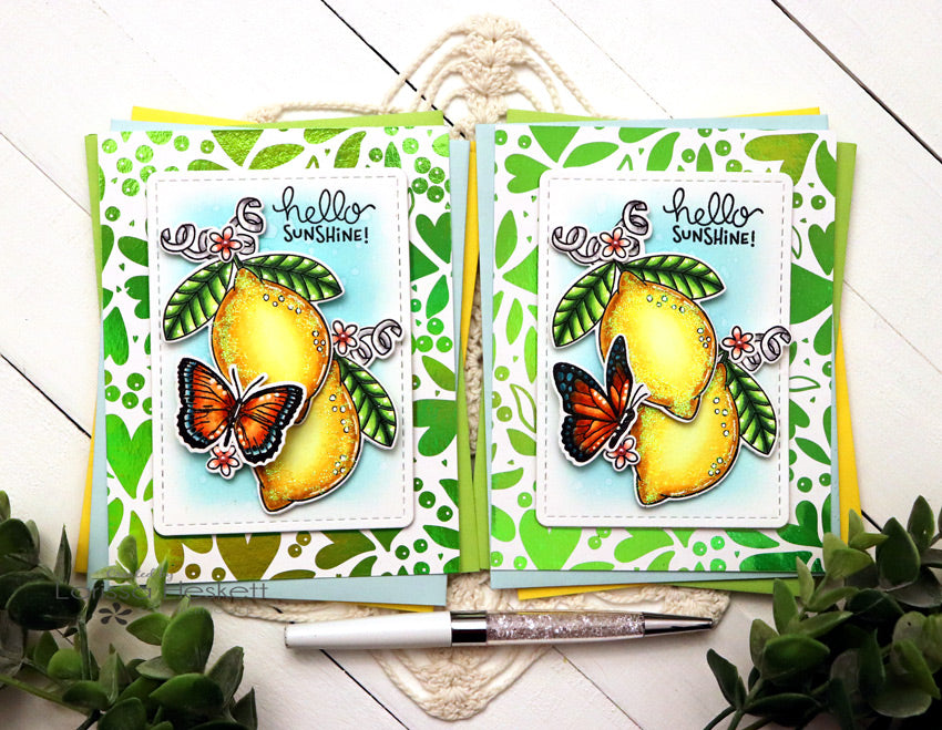 Hello Sunshine Lemony Cards with Deco Foil Toner Sheets