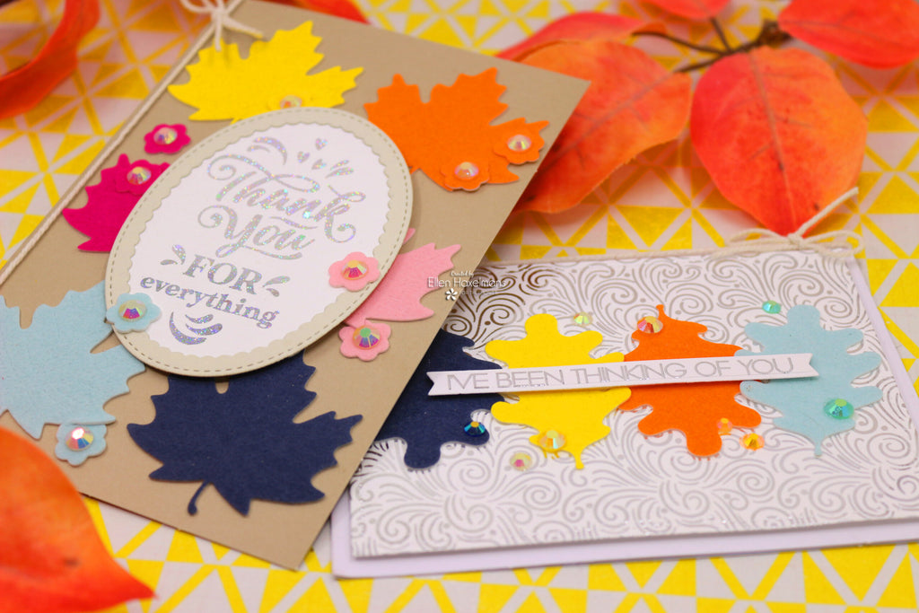 Flock and foil fall cards