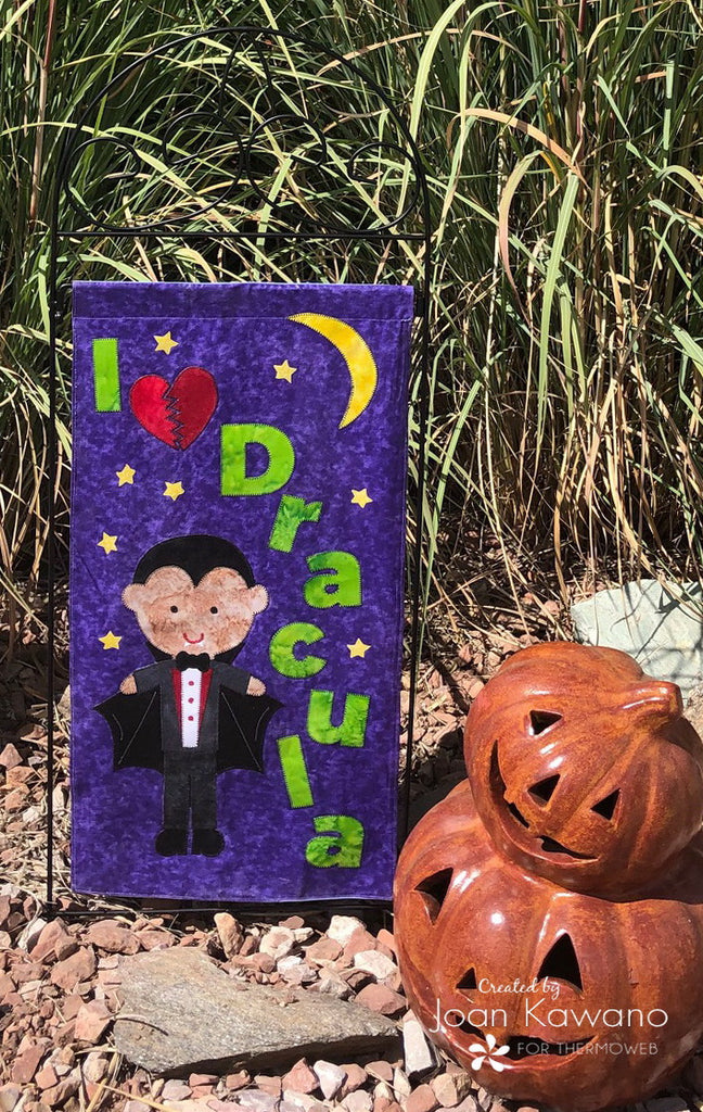 Halloween Dracula Garden Flag with HeatnBond Liquid Vinyl