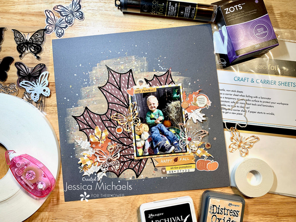 Colors of Fall Week – Happy Fall Scrapbook Layout
