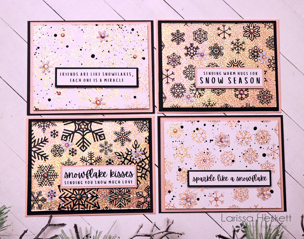 Set of Snowflake Card using NEW Deco Foil Products!!