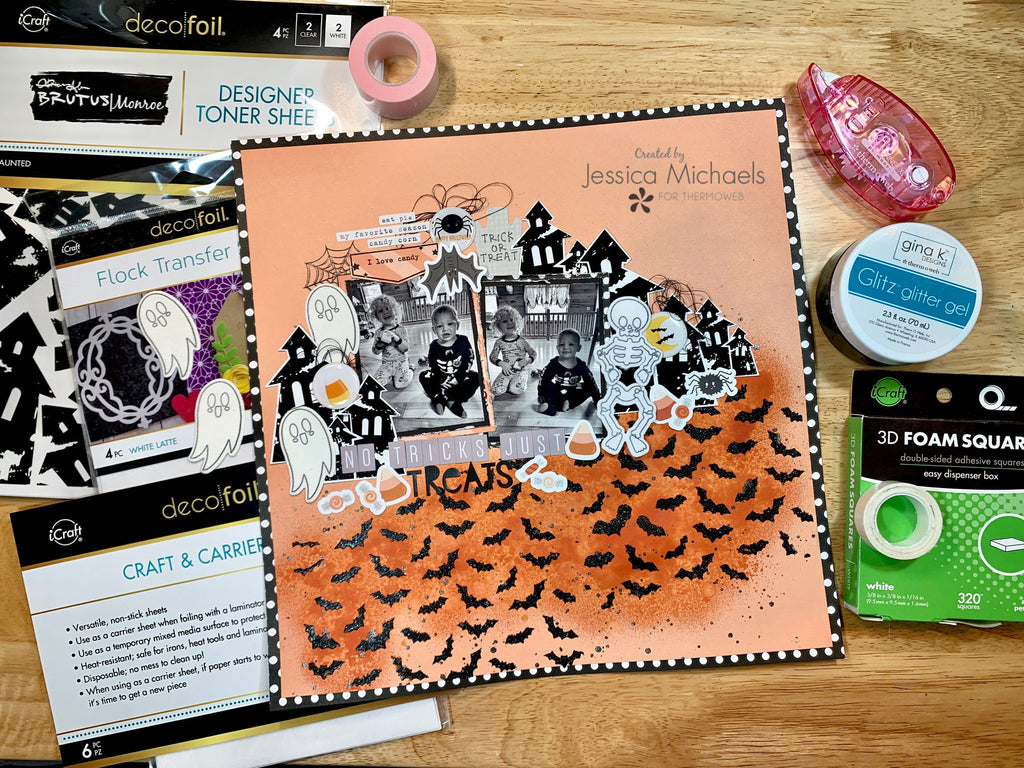 Halloween Week - No Tricks Just Treats Halloween Scrapbook Layout
