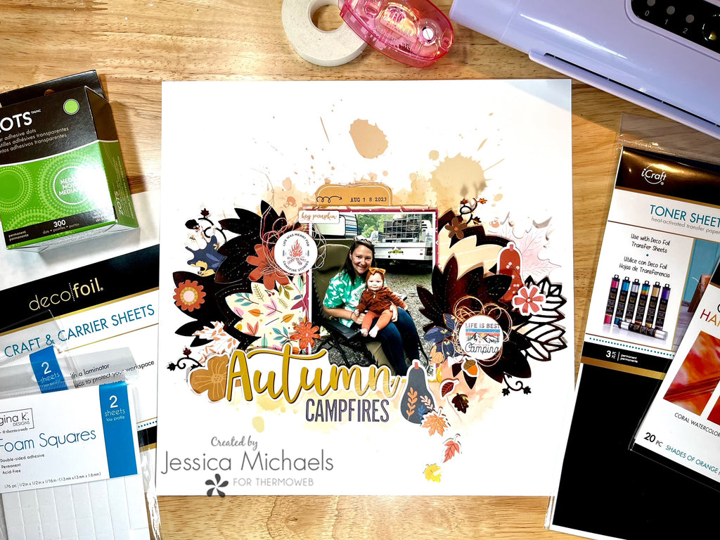 Diecutting with Toner Sheets and Color Harmony Foil | Scrapbook Layout
