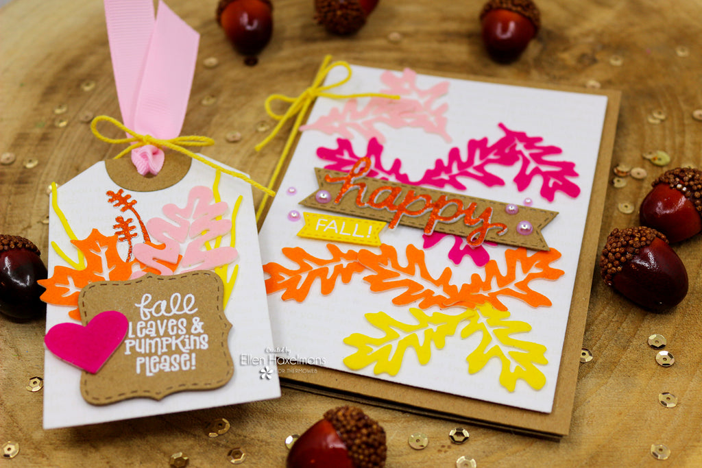 Colorful Fall Card and Gift Tag with Deco Foil Flock