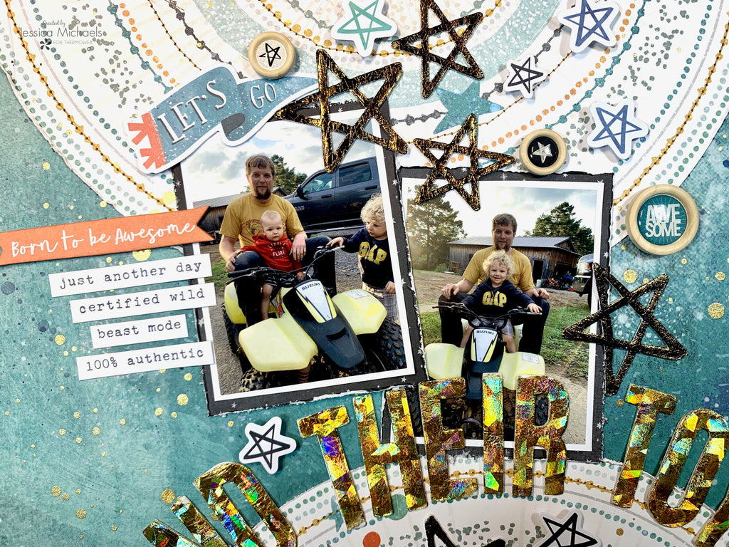 Guy Talk - Boys and Their Toys Scrapbook Layout