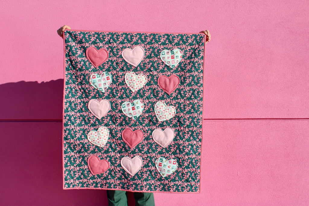 Candy Hearts 3D Baby Quilt with HeatnBond Fusible Fleece