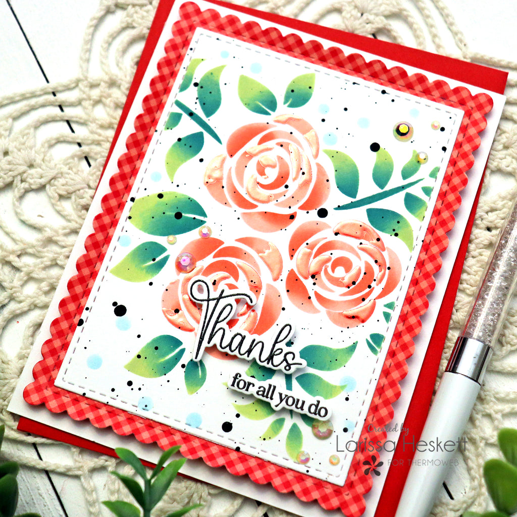 Card Set using the NEW Gina K. Designs Sending Flowers Card Kit, Fuse Foiling Gel & Fancy Foils!!