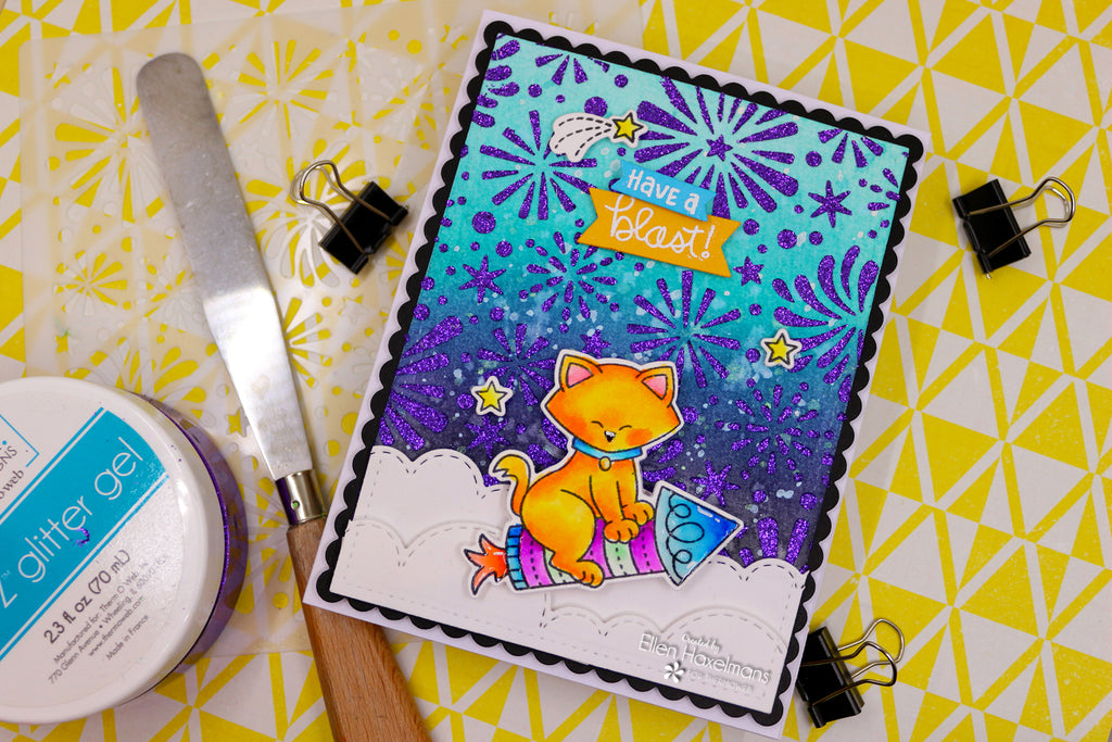 Ring in the New Year with Glitz Glitter Gel and Deco Foil Cards