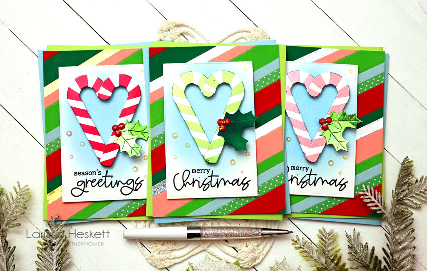 Fancy Foils Candy Cane Christmas Greetings