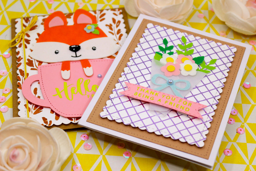 Springtime Cards with Deco Foil Flock and Laura Kelly Toner Sheets