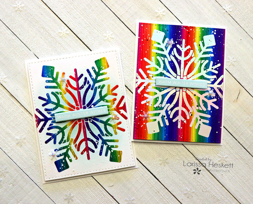 Rainbow Bright Snowflake Cards