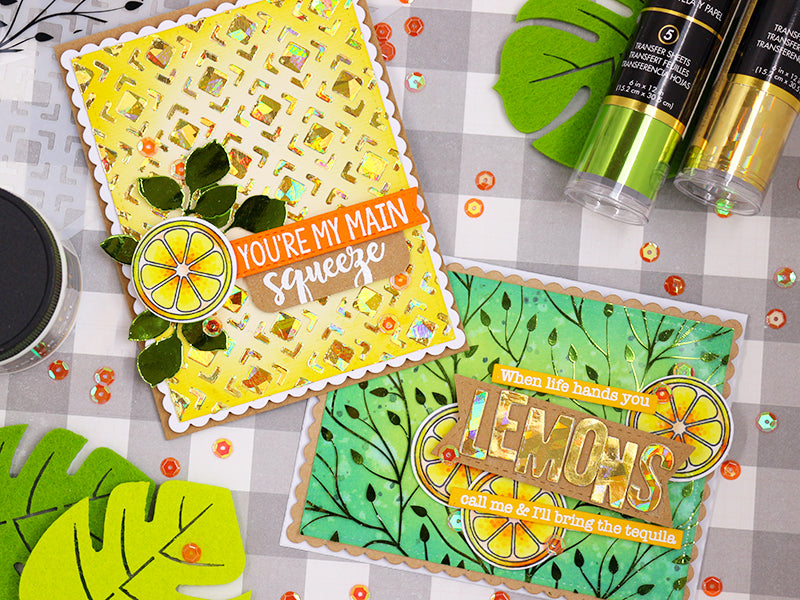 Lemony Bright Cards with Deco Foil and Kindred Stamps