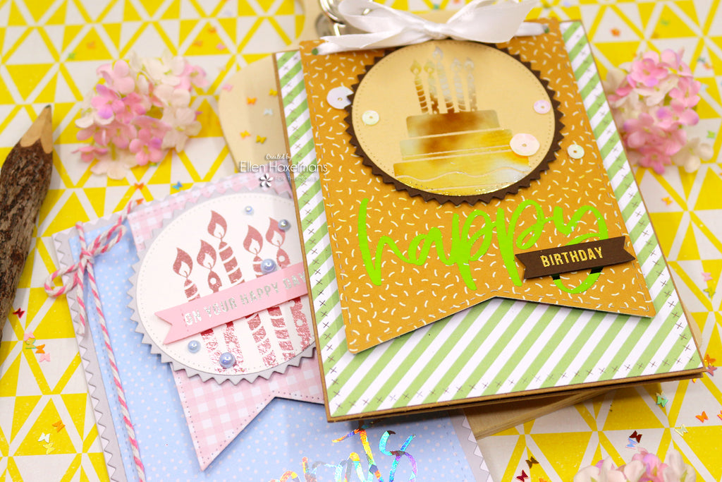 Let's Celebrate Cards with Gina K. Designs  and Unity Adhesive Transfers