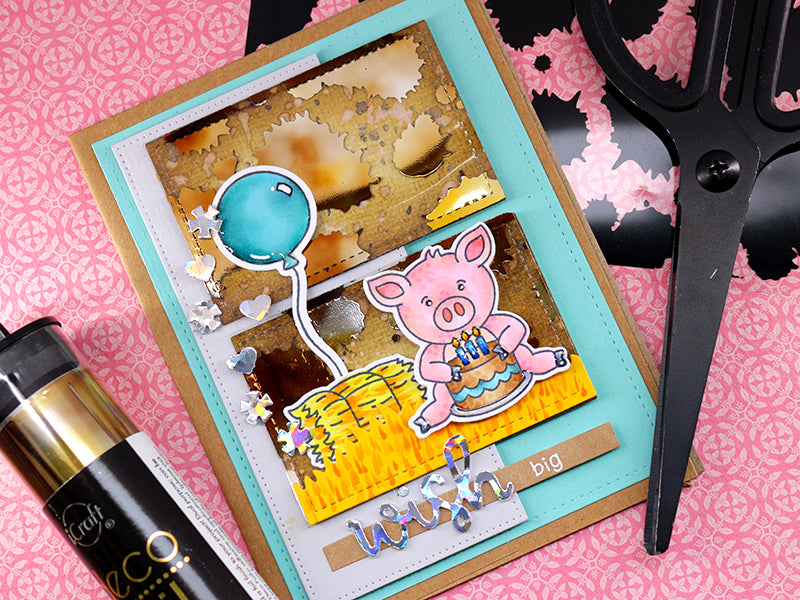 Wish Big Deco Foil Birthday Card