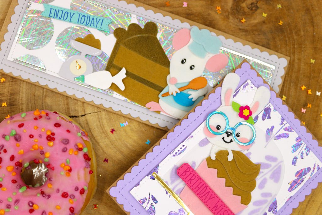 Sweet Treat Birthday Cards with Deco Foil and Flock