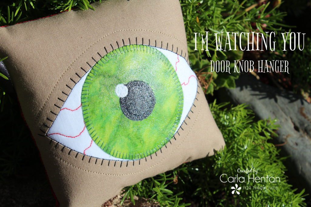 Halloween Stitch Fabric Eyeball Doorhangers Liquid Vinyl