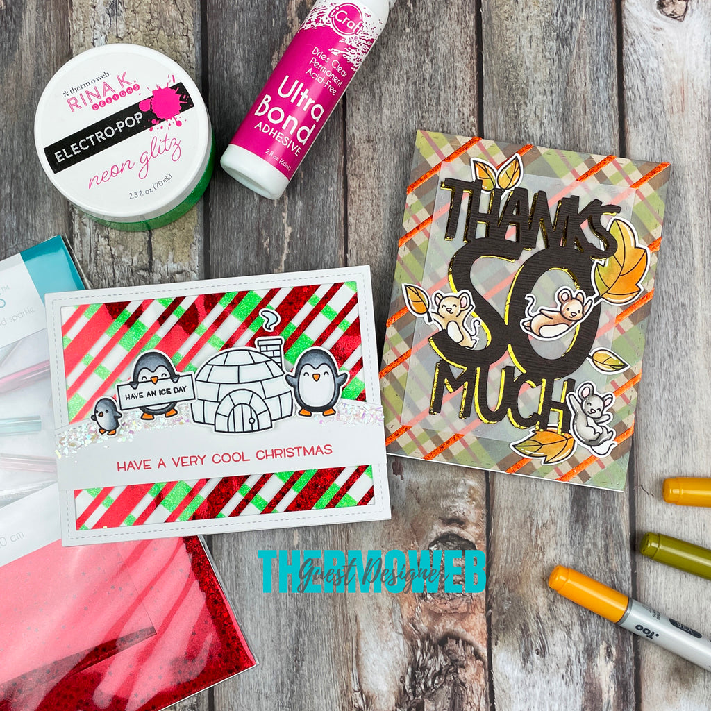 Mad about Plaid Cards using Fancy Foils!