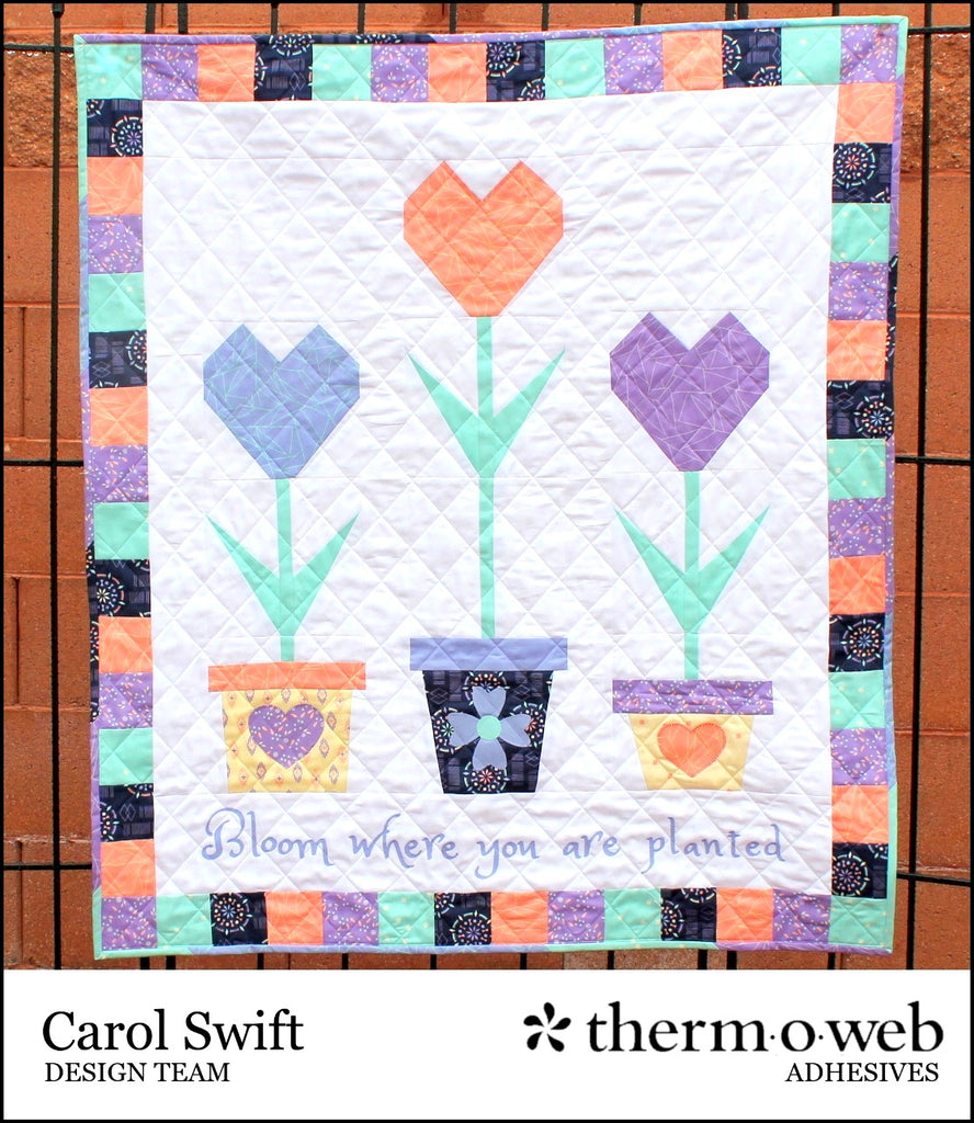 It’s Time To Bloom Quilt Using Paper Piecing and EZ Print Quilt Blocks