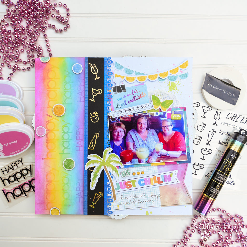 Just Chillin' Scrapbook Layout With NEW Deco Foil Products!