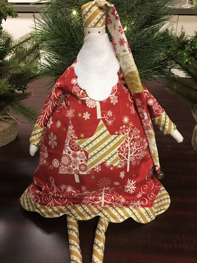 Santa Stuffy with HeatnBond and Windham fabrics