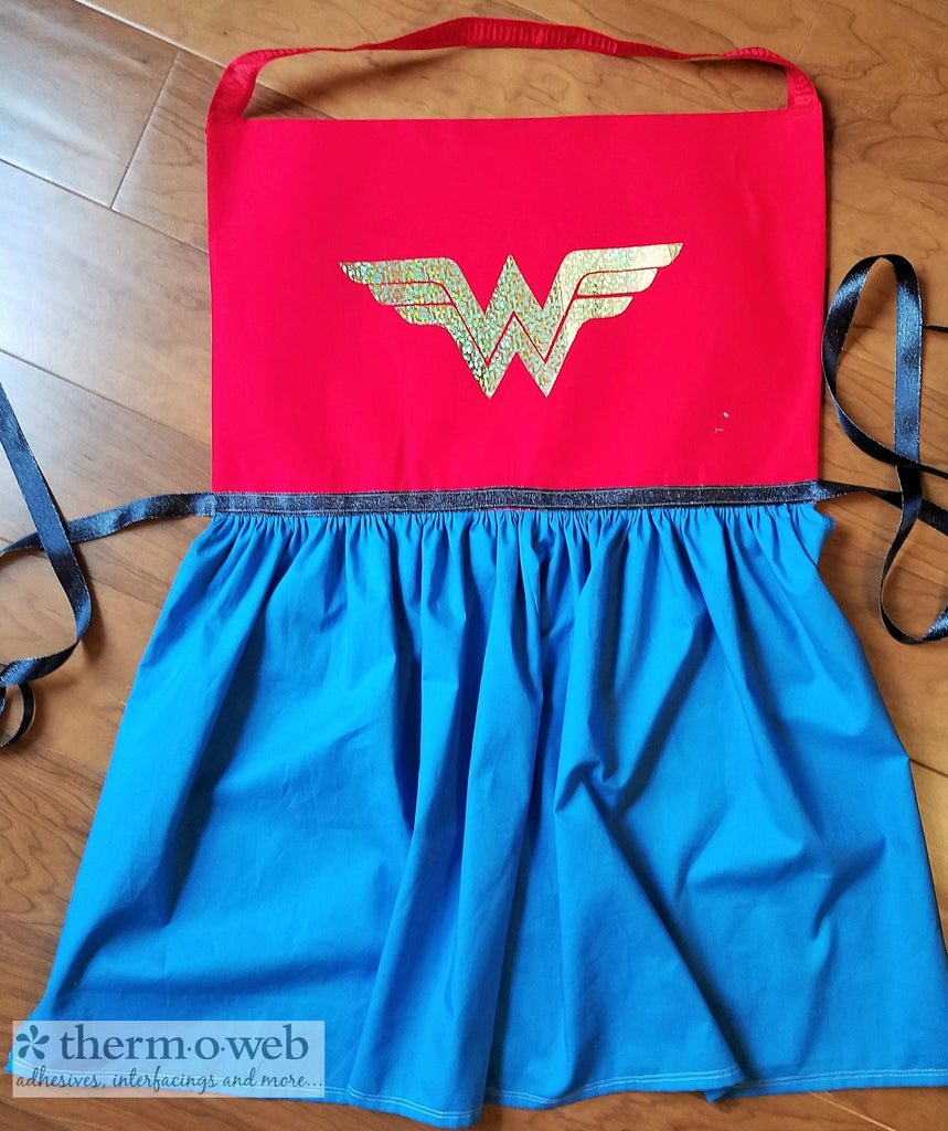 Quick to Make Wonder Woman Halloween Costume Apron