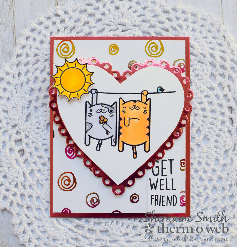 Get Well Friend Card Featuring Deco Foil and Joy Clair Stamps