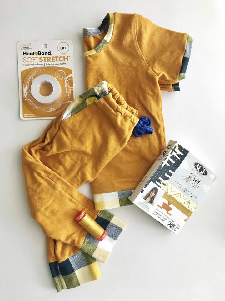 Girl Charlee Knit Boys Outfit with HeatnBond Soft Stretch