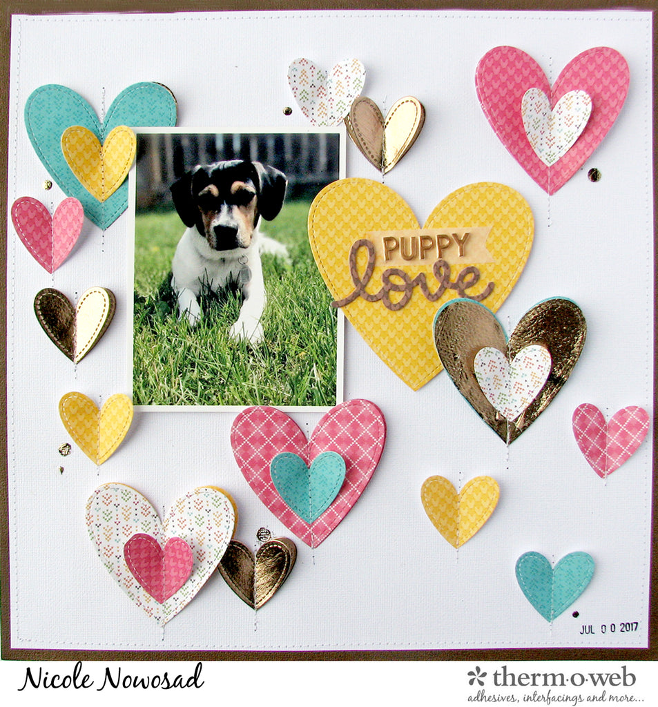 Fun with Foil + Lawn Fawn = Puppy Love