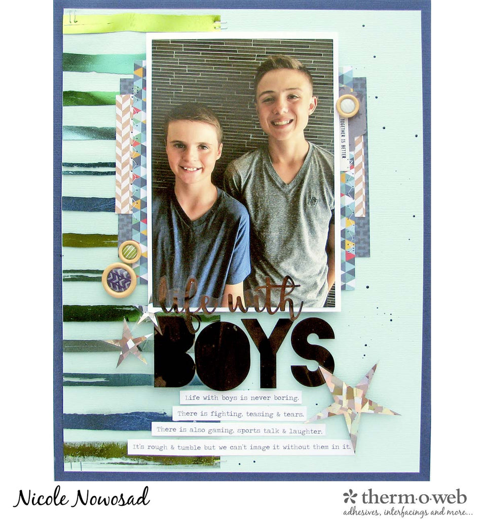 Design a Masculine Scrapbook Layout with Deco Foil