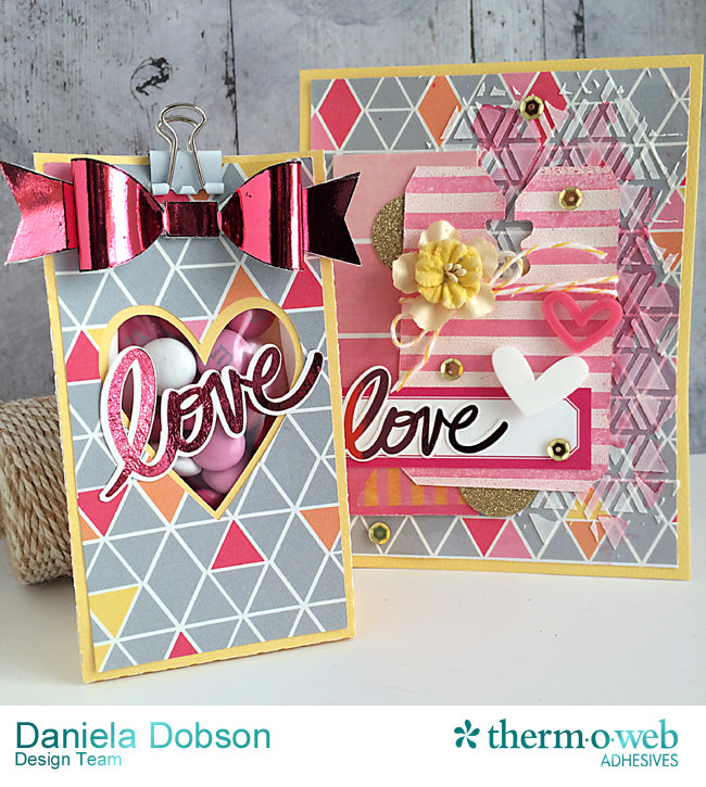 Create a Colorful Love card with Treat Bag