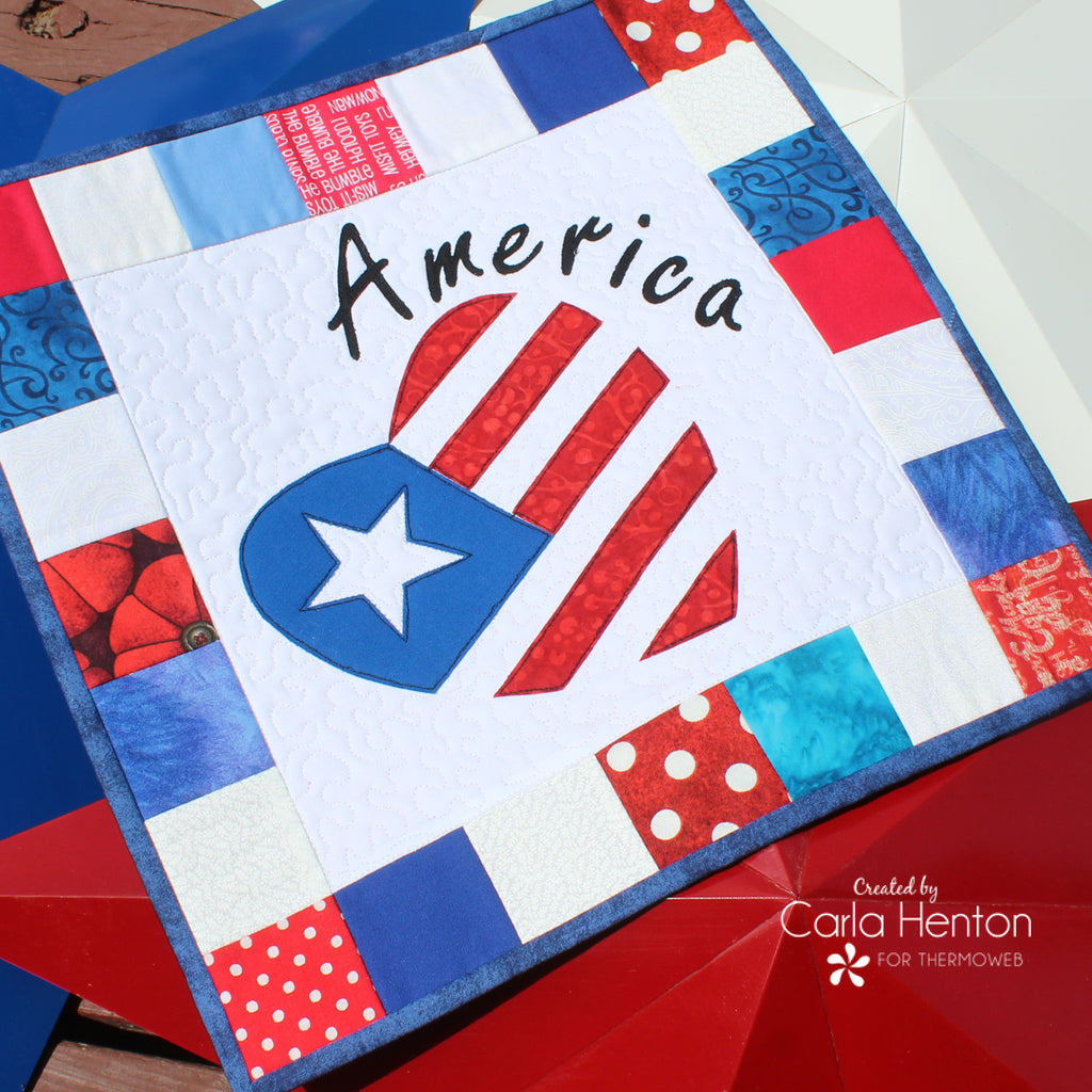 Love For America Mini Quilt with HeatnBond