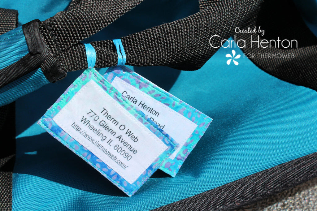 Easy to Make HeatnBond Liquid Vinyl Fabric Luggage Tag