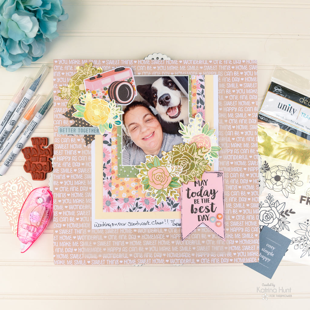 Make Today The Best Scrapbook Layout with NEW Deco Foil for Unity Adhesive Transfers