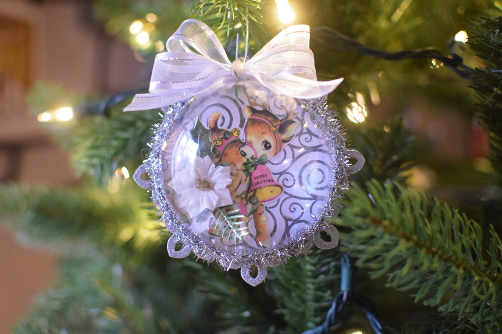 Toner Card Front and Glitter Dust Ornaments