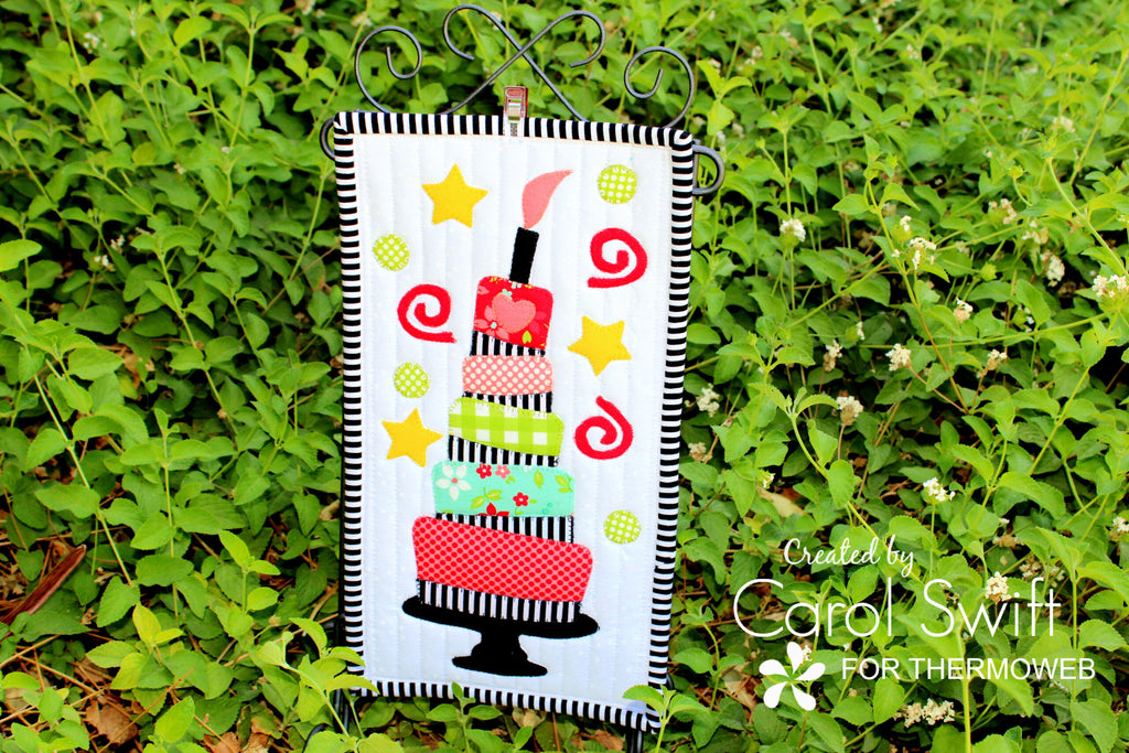 It's Party Time Cake Mini Quilt with HeatnBond Lite Applique