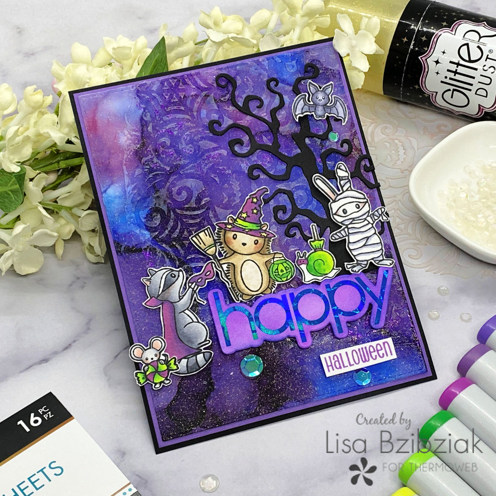 Trick Or Treat Card With Glitter Dust Spray