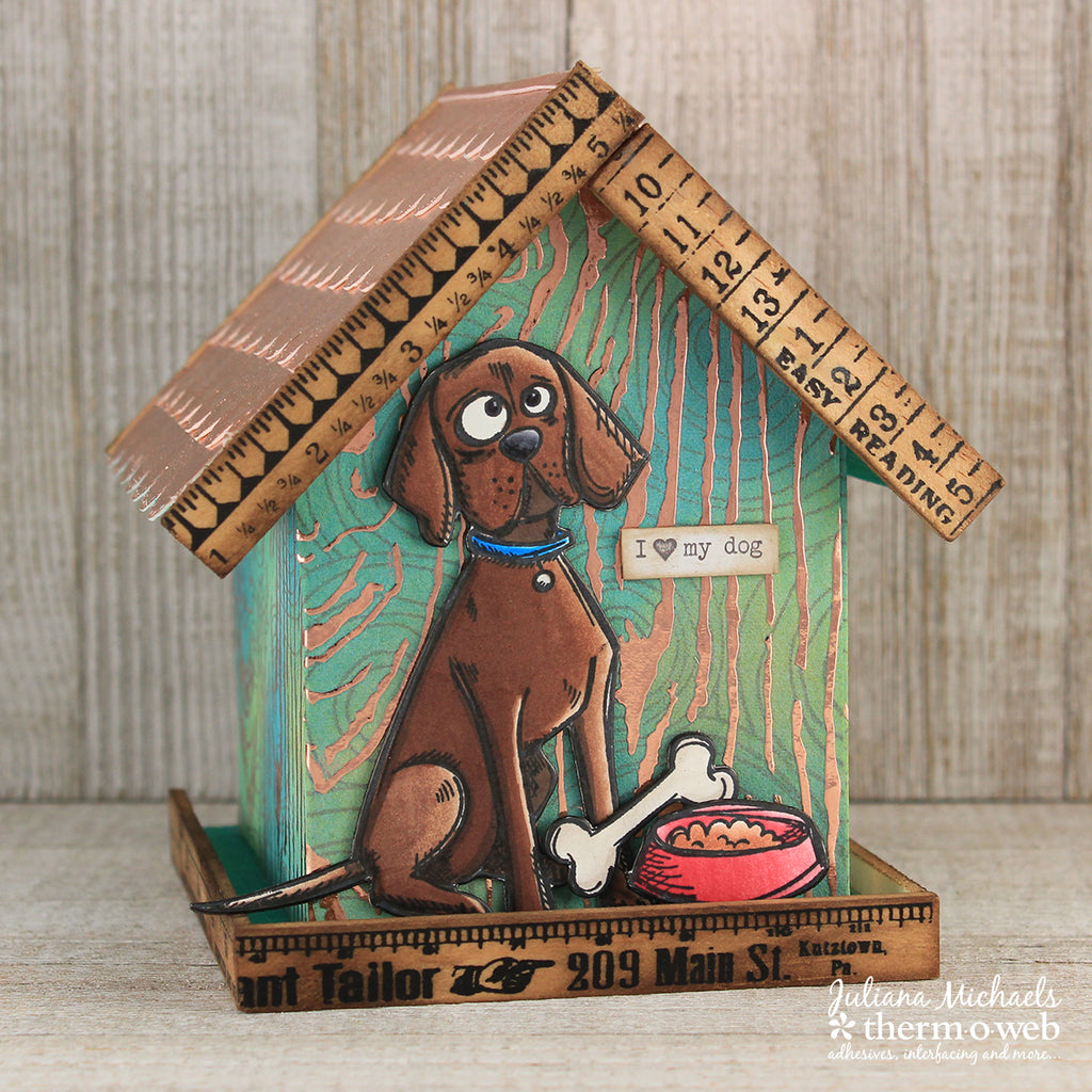 Mix It Up Monday - Mixed Media Dog House