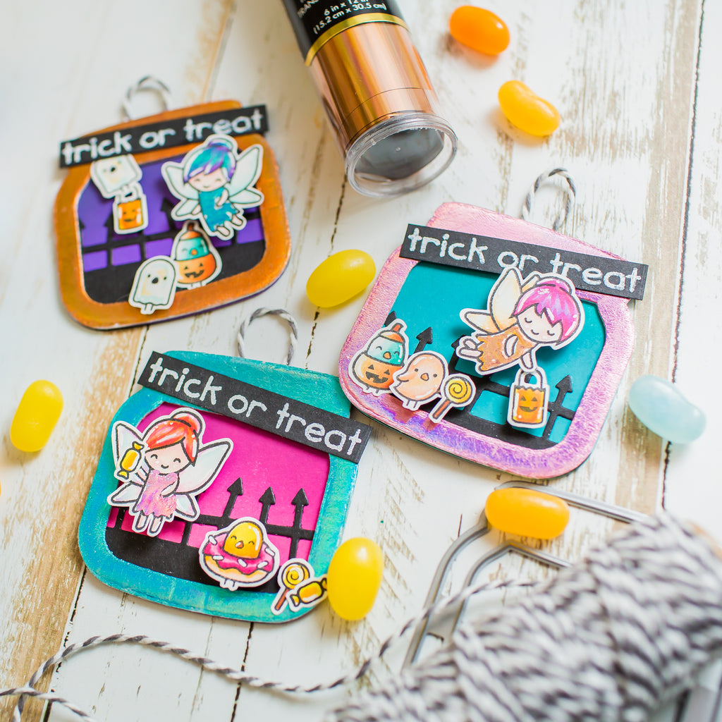 Colorful Halloween Tags with Fairytale Deco Foils