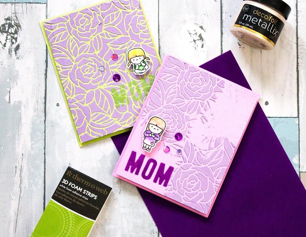 Make Mother's Day Cards Shimmer with Deco Foil Metallix Gel!