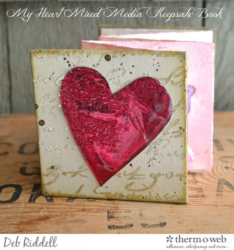 Valentine Inspired My Heart Mixed Media Keepsake Book
