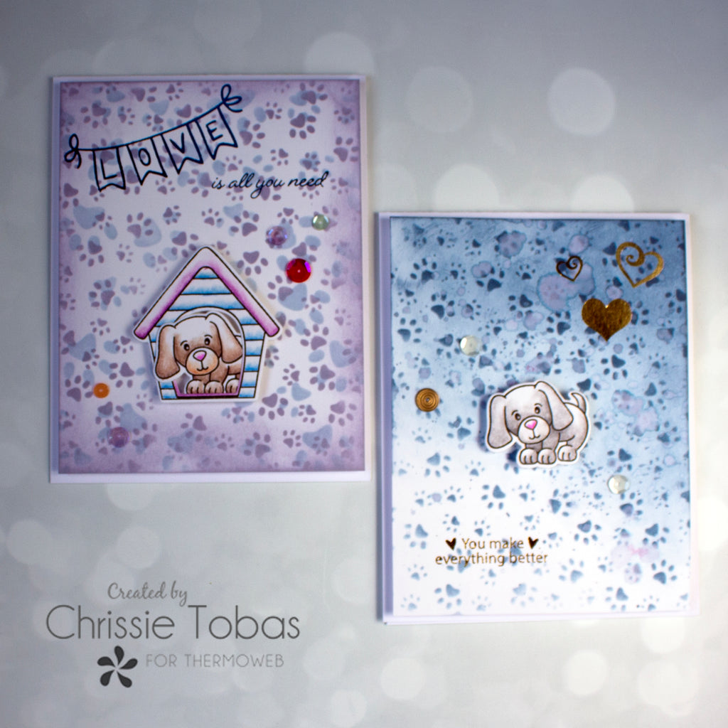 Puppy Love Cards with Newton's Nook Stamps and Deco Foil!