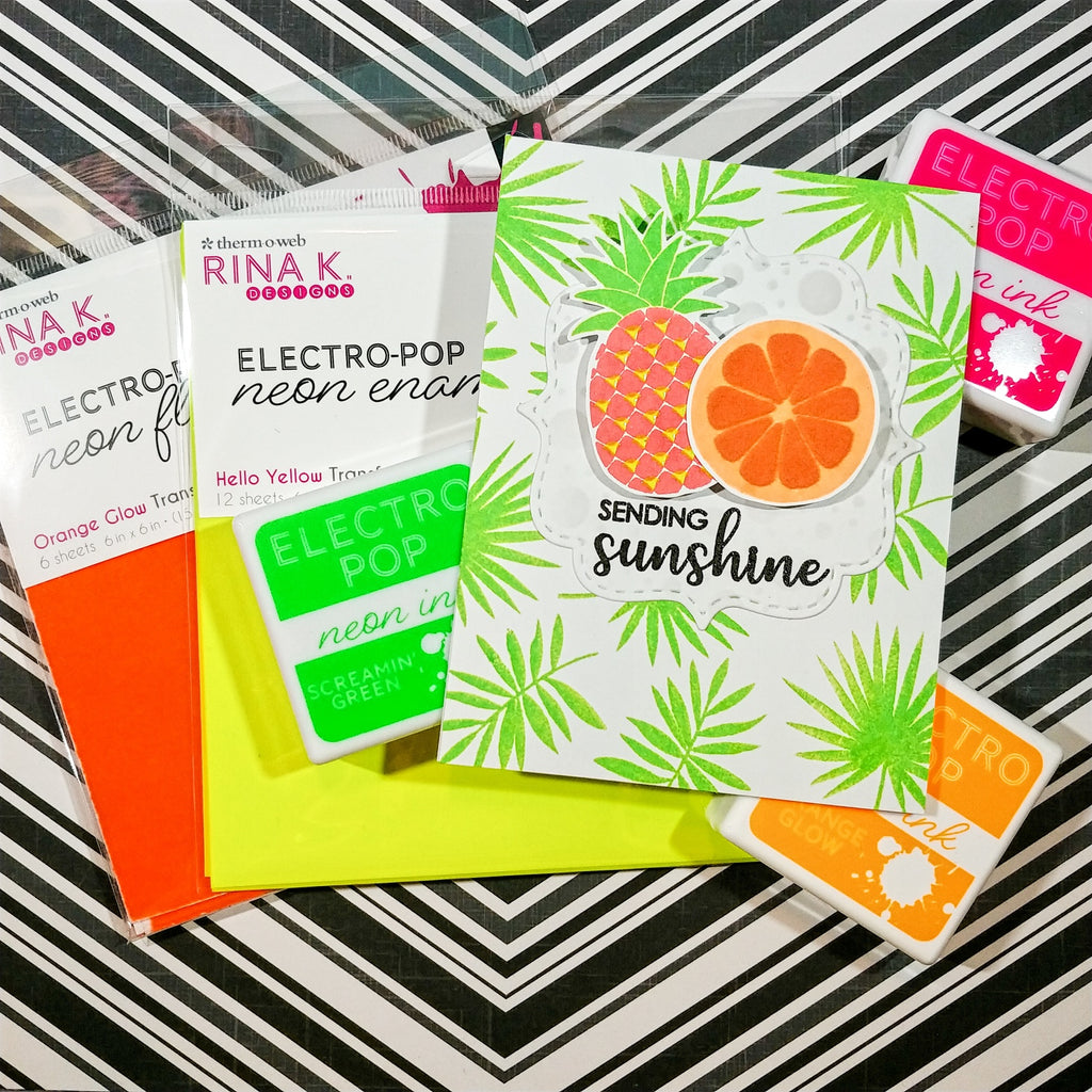 Rina K. Designs Sending Sunshine Electro-Pop Card
