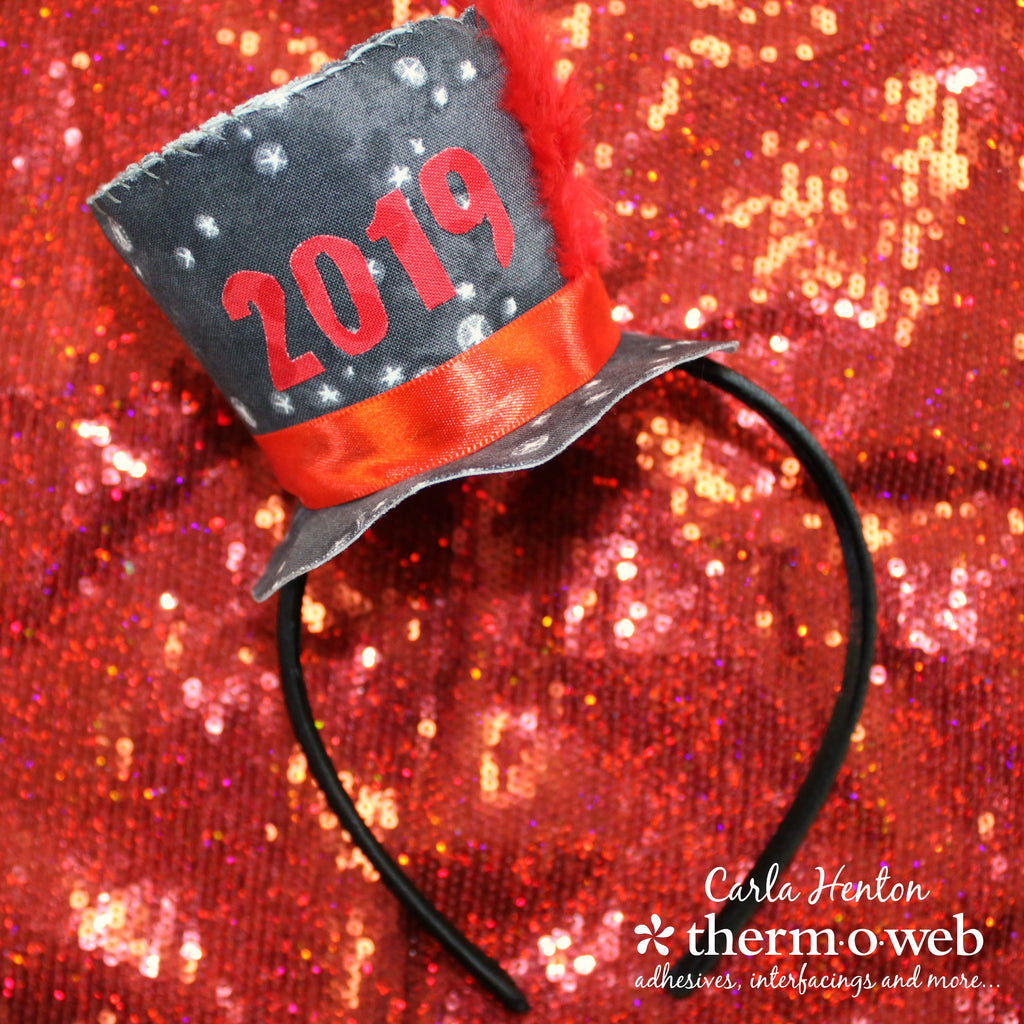 New Year Top Hat Headband with HeatNBond