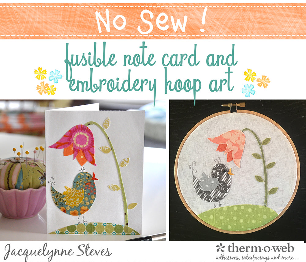No-Sew Embroidery Hoop Art and Note Card
