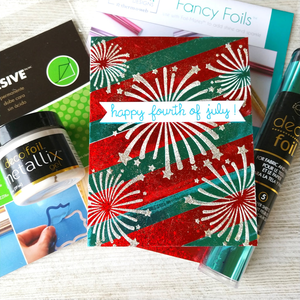 Let's Get Patriotic with Deco Foil Transfer Sheets and Metallix