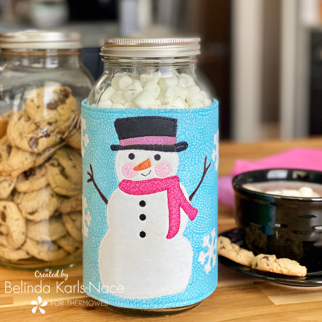 Snow Place Like Home Cocoa Jar Wrap with HeatnBond