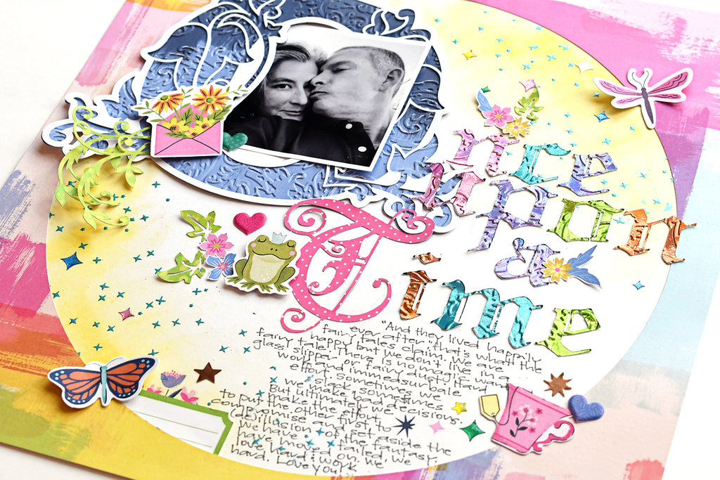 Once Upon a Time Fairytale Scrapbook Layout with Deco Foil